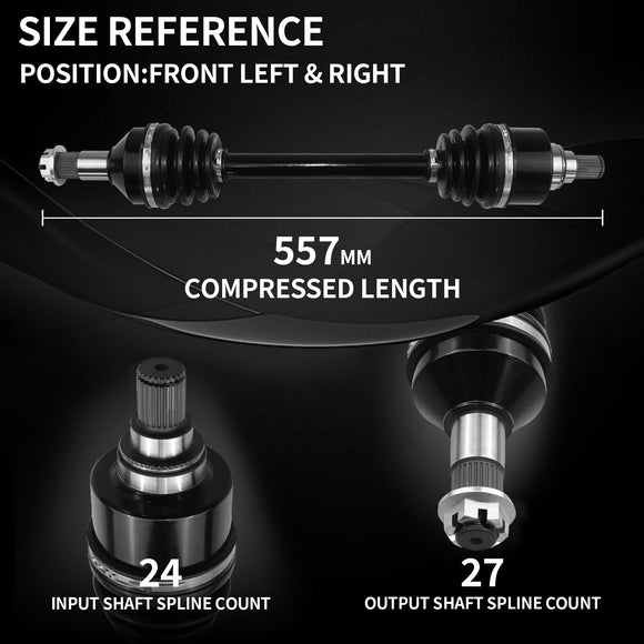 AXLCORE 2 PCS Front Left & Right CV Axle Shaft for Arctic Cat Wildcat Trail 2014-2019 Replaces 2502348 1502954