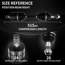 AXLCORE 2 PCS Rear Right CV Axle Shaft for Can-Am Outlander 1000 4X4 EFI DPS / XMR / XT / XTP 2013-2015 Replaces 705500983 705501486-3