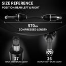 AXLCORE 2 PCS Rear Left & Right CV Axle Shaft for Polaris RZR 800 EFI 2008-2013 Replaces 1332672 1332444 1332884-3