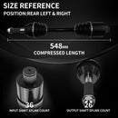 AXLCORE 2 PCS Rear Left & Right CV Axle Shaft for Polaris Sportsman 500 4X4 HO 2003-2005 Replaces 1380240 1380197-3
