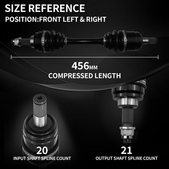 AXLCORE 2 PCS Front Left & Right CV Axle Shaft for Honda 42350-HN5-671 42250-HN5-671 42250-HN5-672 42350HN5671 42250HN5671 42250HN5672
