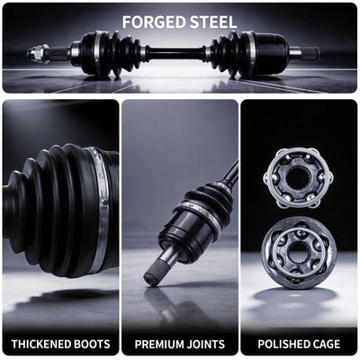 AXLCORE 2 PCS Front Left CV Axle Shaft for Honda Foreman TRX400FW 400 4X4 2002-2003 - 0