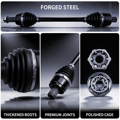 AXLCORE 2 PCS Rear Left &amp; Right CV Axle Shaft for Polaris Sportsman 850 2015–2024 Replaces 1332642 1332809 - 0