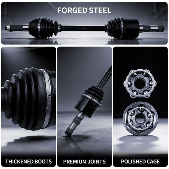 AXLCORE 2 PCS Rear Left CV Axle Shaft for Polaris Ranger 500 2X4 / 4X4 2005-2007 Replaces 1332284