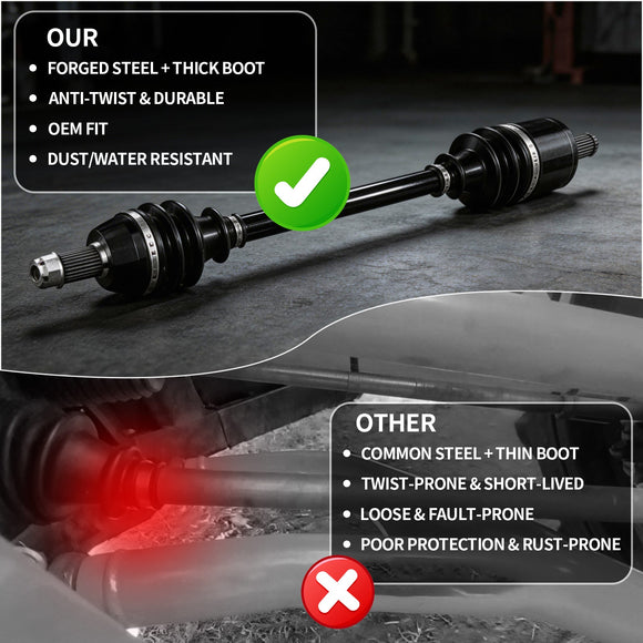 AXLCORE 2 PCS Rear Left & Right CV Axle Shaft for Polaris Ranger XP 900 / XP 900 EPS 2013-2017 Replaces 1332947