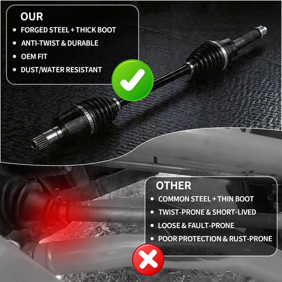 AXLCORE 2 PCS Rear Right CV Axle Shaft for Polaris 1332722 1332877 1332504 1332576 1332648 2204858
