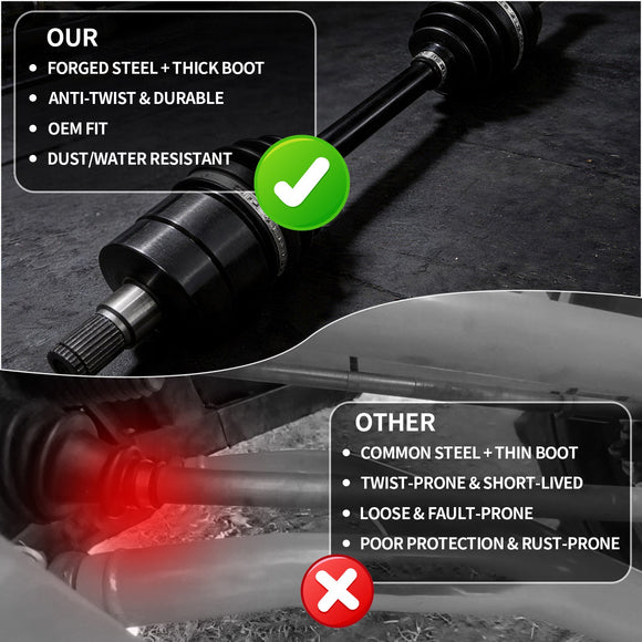 AXLCORE 2 PCS Rear Right CV Axle Shaft for Can-Am Outlander 1000 4X4 EFI DPS / XMR / XT / XTP 2013-2015 Replaces 705500983 705501486